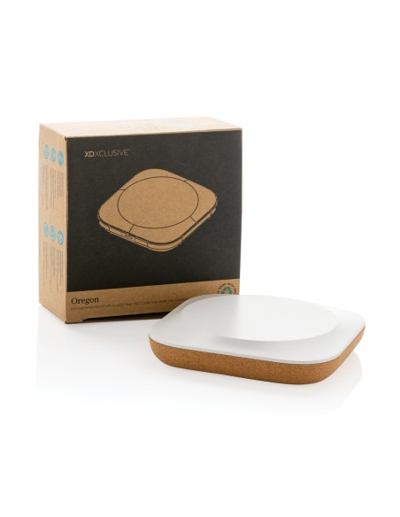Caricatore wireless 10W Oregon in plastica riciclata RCS